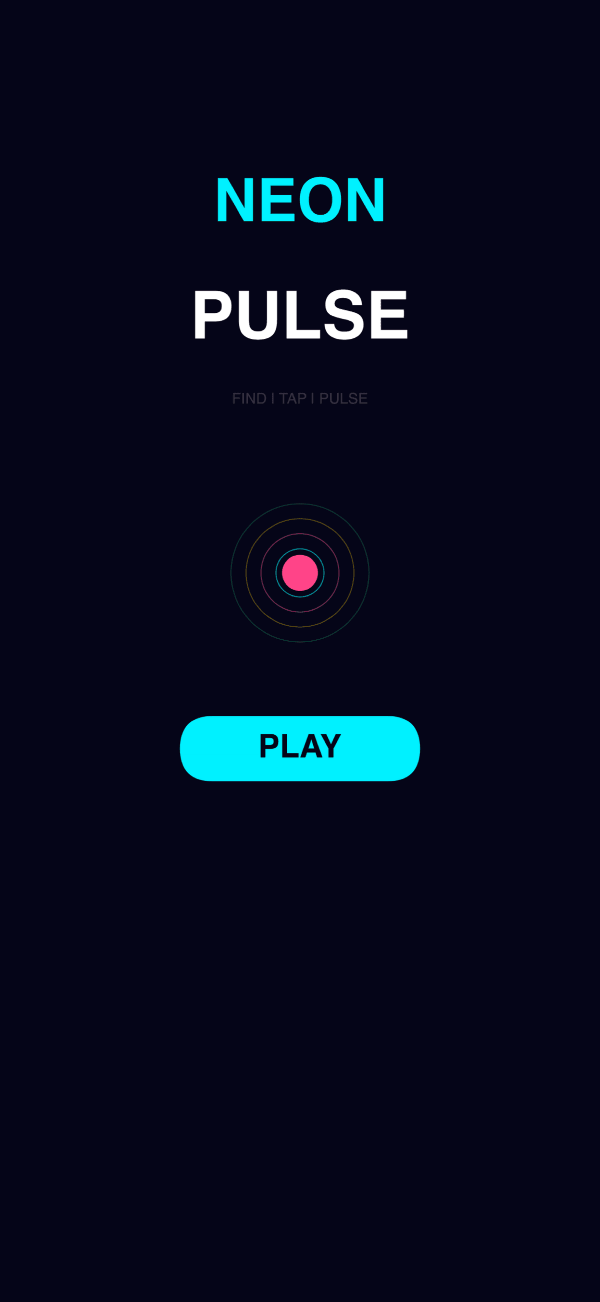 Neon Pulse main menu
